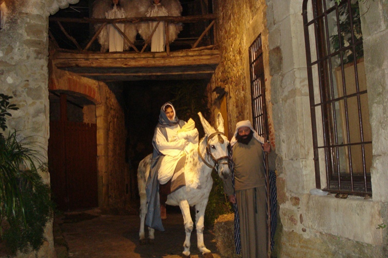 Scène de la Nativité des copains