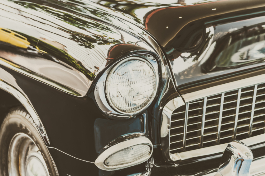 Charity gathering of classic vehicles in Conesa