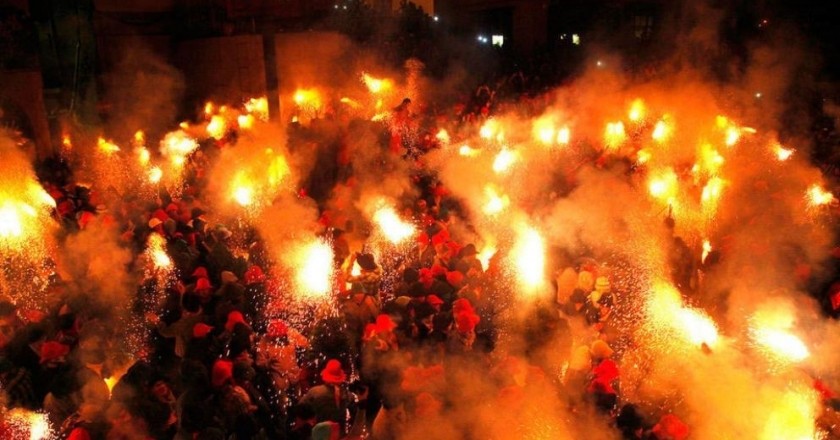 Fiestas de fuego en Cataluña