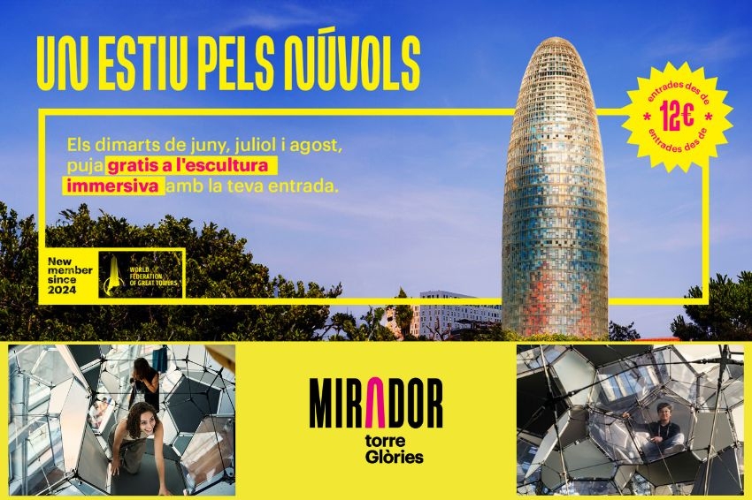 This summer, climb into the clouds of Barcelona from the Mirador Torre Glòries
