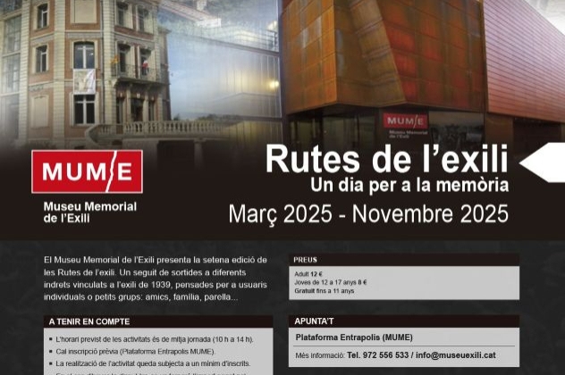 Rutes de l'Exili un dia per a la memòria, març 2025 - novembre 2025