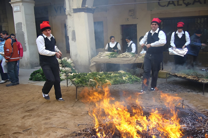 Calçot de Valls Festival and Authentic Calçotada at the Masía del Pla