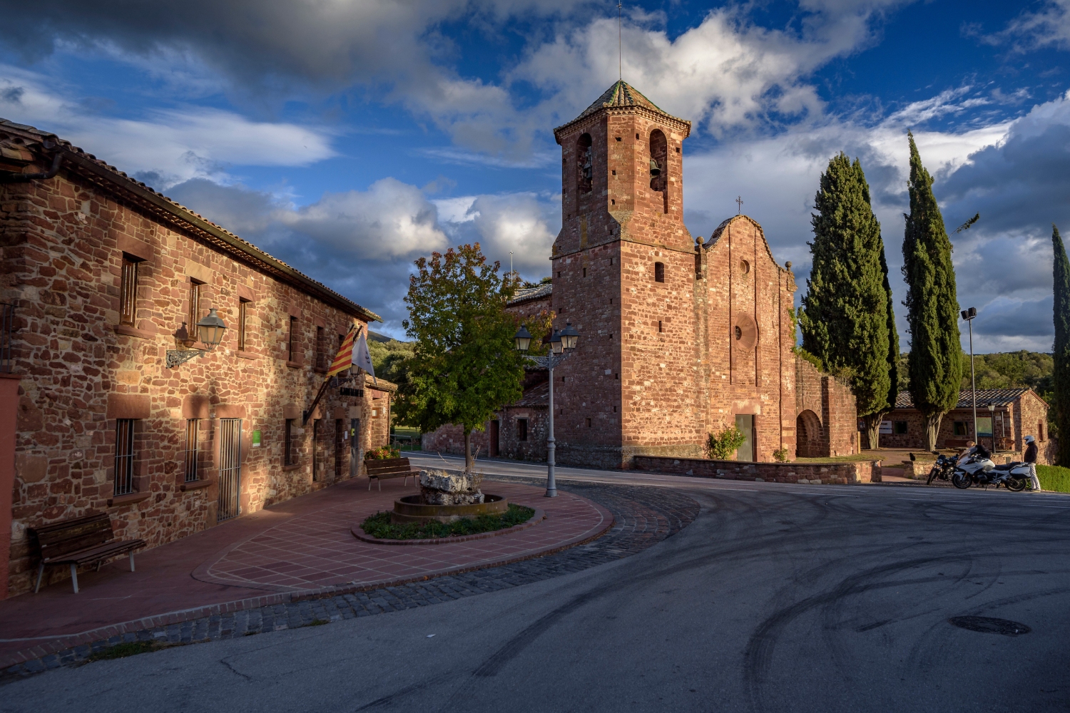 El Brull (Church Of Sant Marti Del Brull On An Autumn Sunset Osona Barcelona Catalonia Spain_1068)