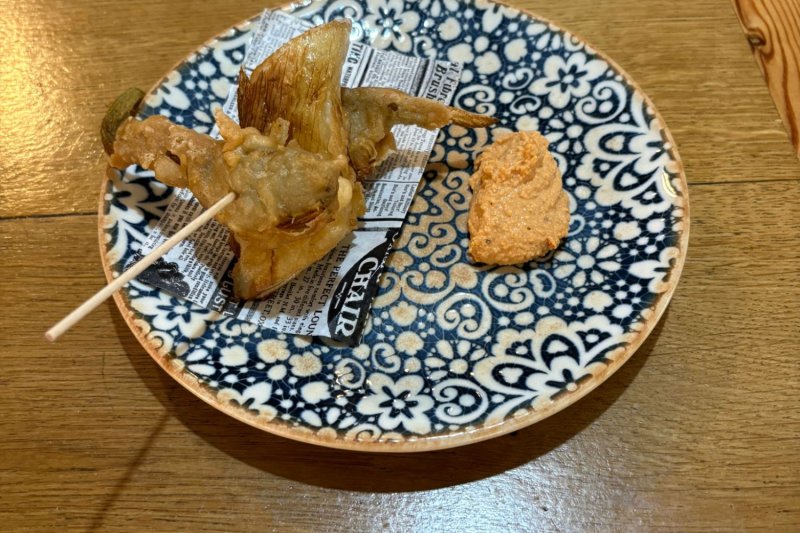 Carxofa Baix in Baix Llobregat (9 Centric Broqueta Carxofa Prat I Calcot Kmo En Tempura Amb Romesco Casola _4_)