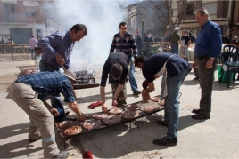 Fiesta de la matanza del cerdo en Montgai