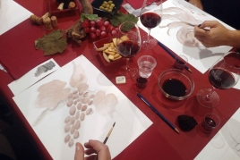 Pamper yourself by painting with wine in Sant Esteve Sesrovires