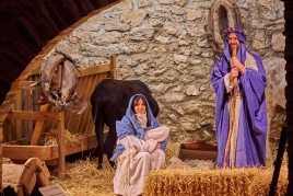 Living nativity scene of the Estels de Masia de Castelló in…
