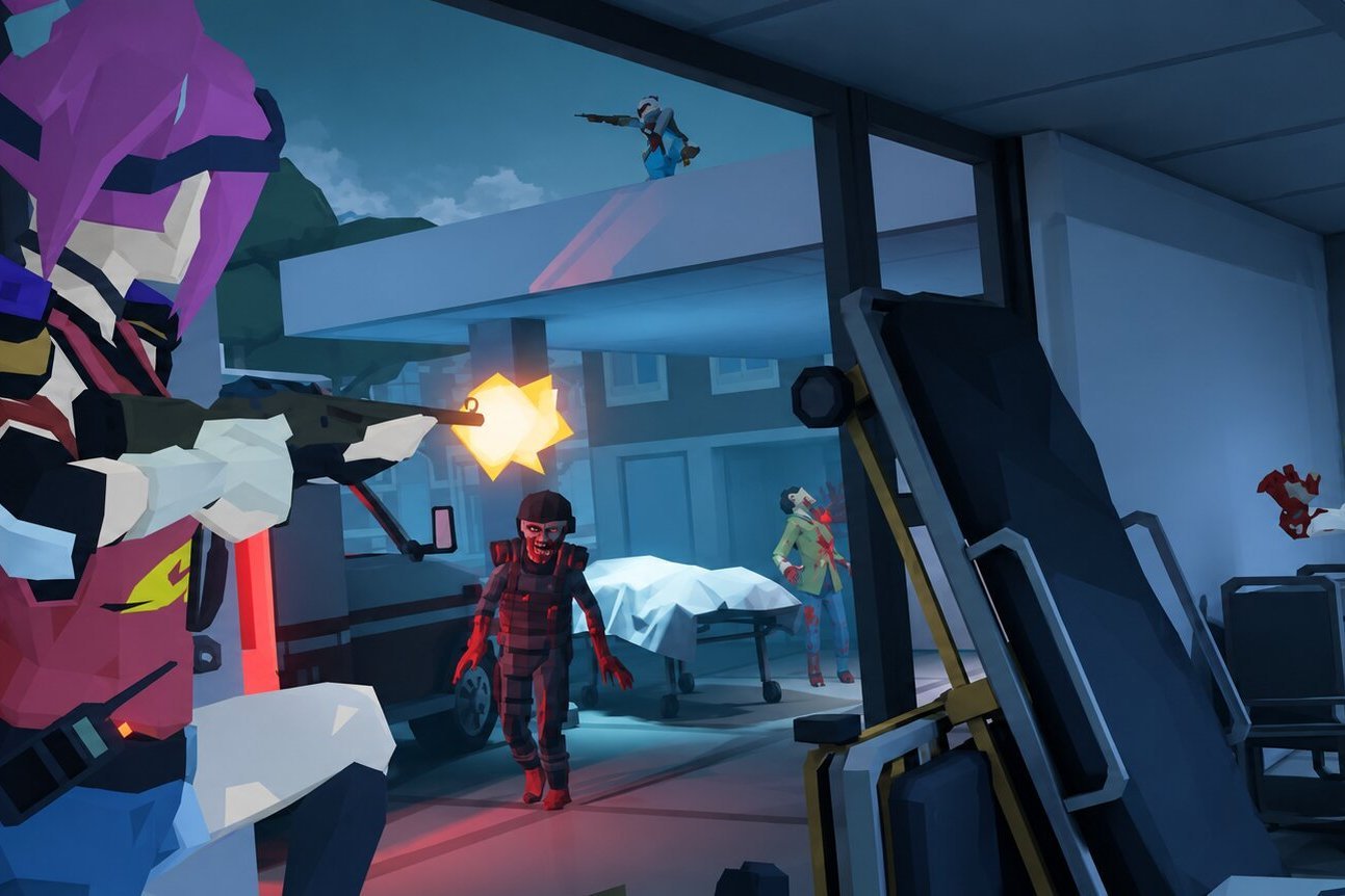 Escape Contra Reloj (Pasillo Hospitalario Low Poly Con Destello)