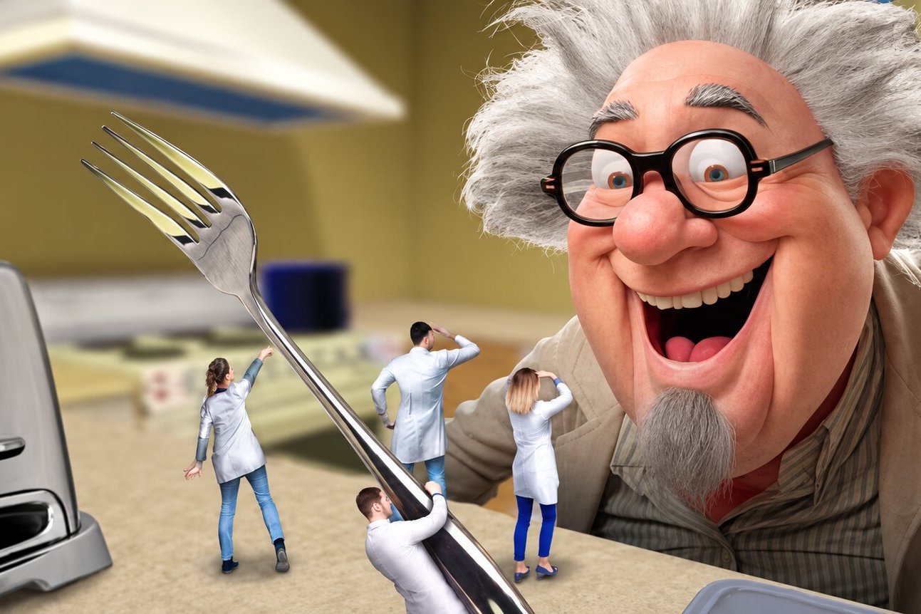 Escape Contra Reloj (Profesor Caricaturesco Con Tenedor Gigante)