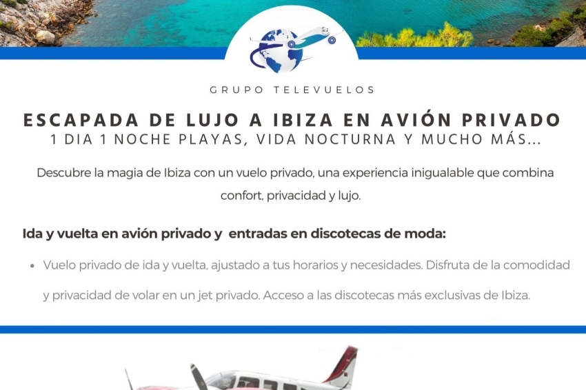 Vols Privats a Eivissa + Entrades a les Millors Discoteques! (01 Ibiza2024)