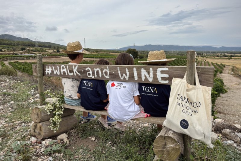 Wine tourism in Tarragona: Mas Vicenç Winery, TGNA Reding 22 Apartments (Celler Mas Vicenc Walk Wine Experiencia Enoturisme Tarragona Apartaments Tgna)
