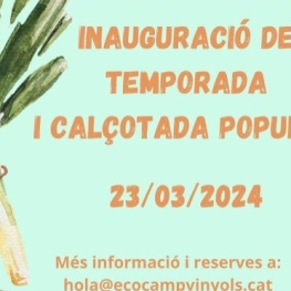Inauguration of the season and popular calçotada at the Ecocamp