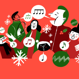 I sing with my family at Christmas at CaixaForum, La Caixa Foundation