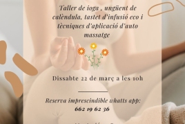 Taller de yoga, ungüento de caléndula y técnicas de automasaje