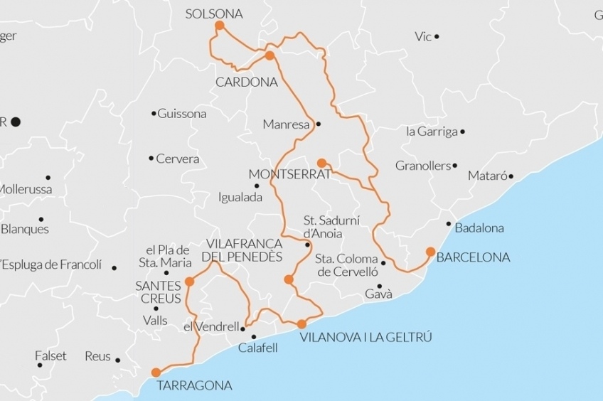 Grand Tour de Catalunya - Section 1. Vignobles avec goût dans la mer: de Barcelone à Tarragone